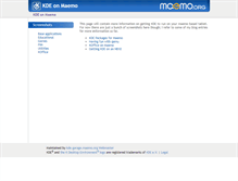 Tablet Screenshot of kde.garage.maemo.org
